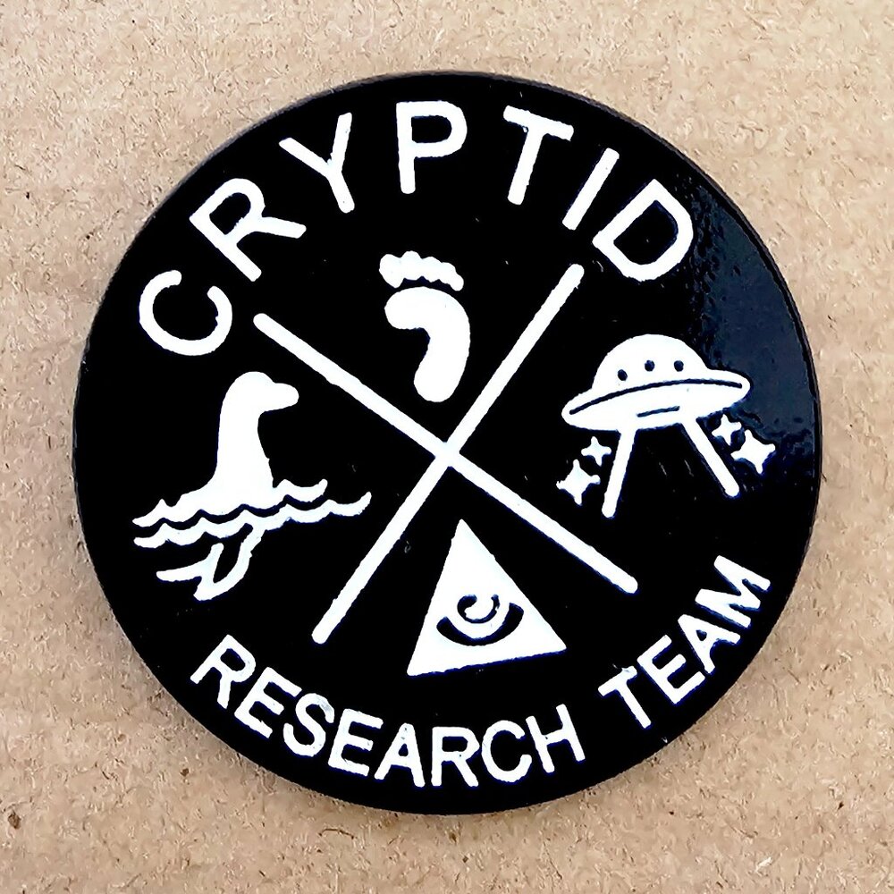 Cryptid Research Team Enamel Pin Bigfoot UFO Paranormal Lapel Badge Gift